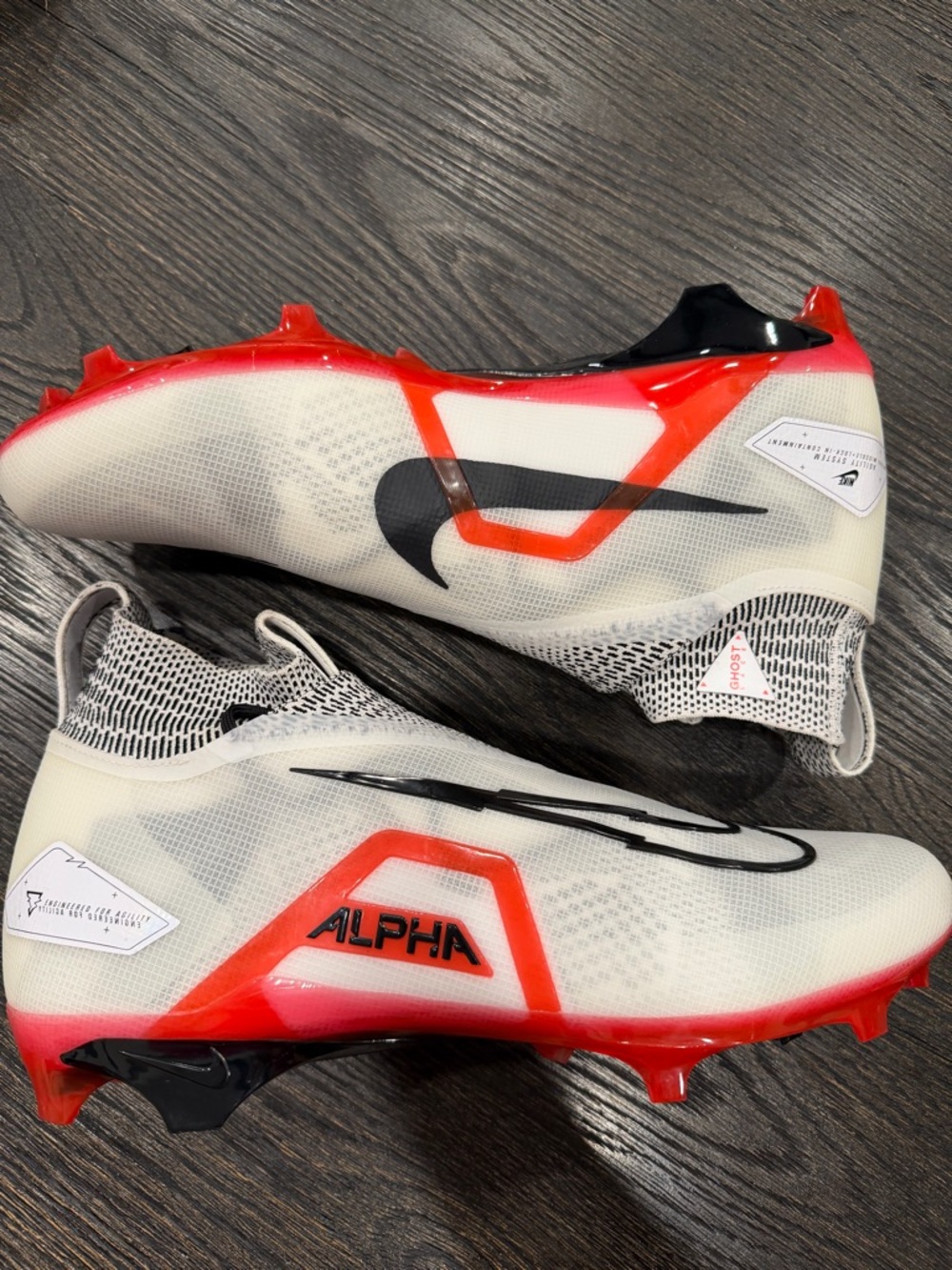 Nike Alpha Menace Elite 3 White/Red Football Men’s Size 14